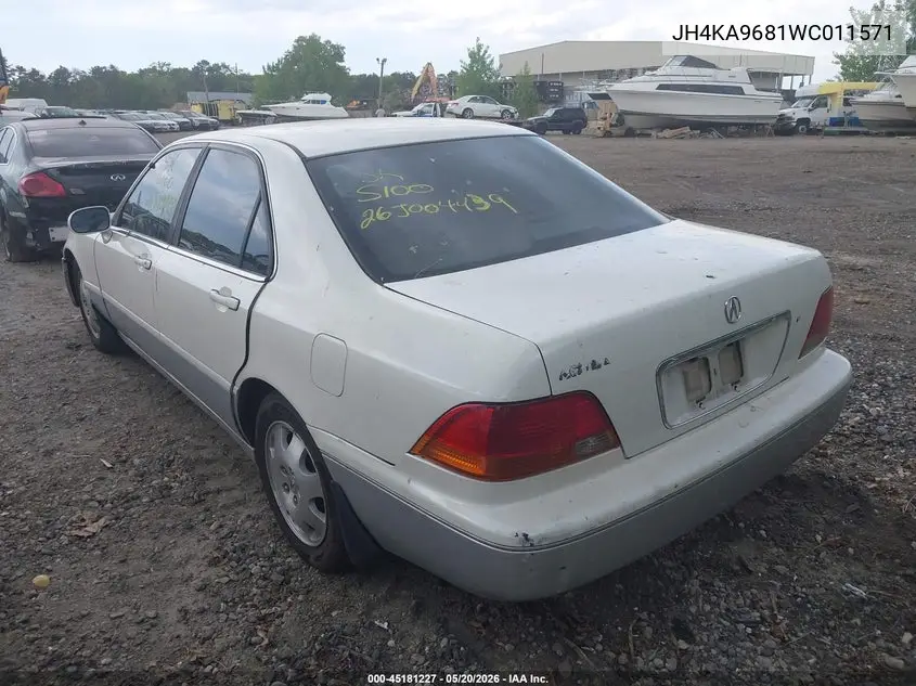 1998 Acura Rl 3.5 VIN: JH4KA9681WC011571 Lot: 45181227