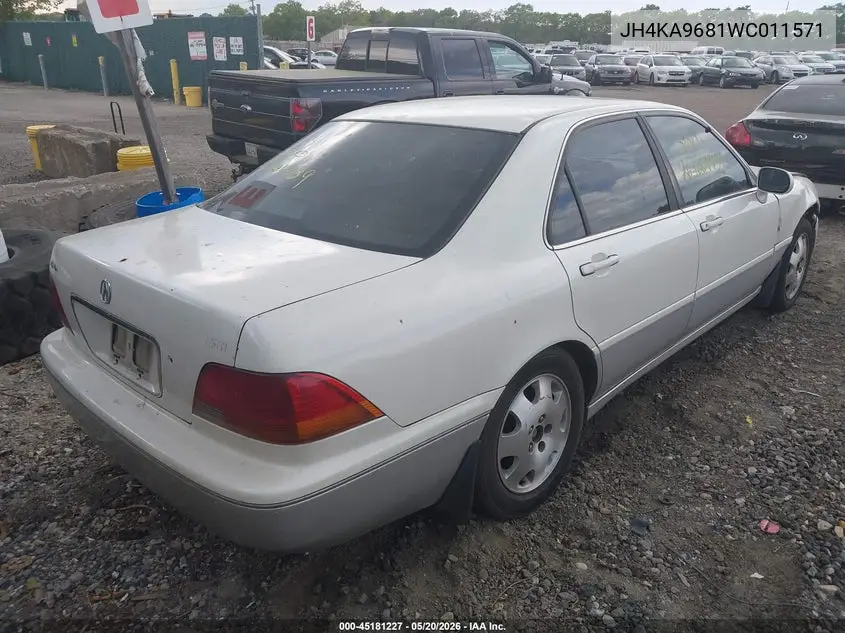 1998 Acura Rl 3.5 VIN: JH4KA9681WC011571 Lot: 45181227