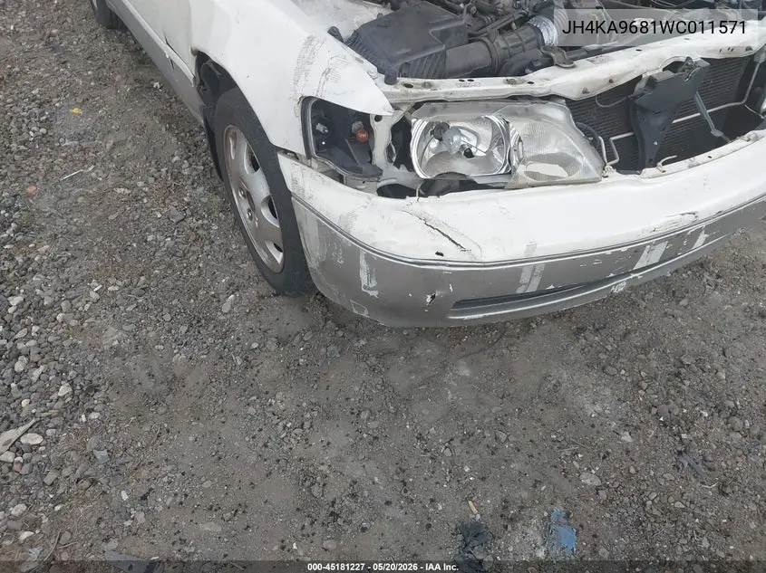 1998 Acura Rl 3.5 VIN: JH4KA9681WC011571 Lot: 45181227