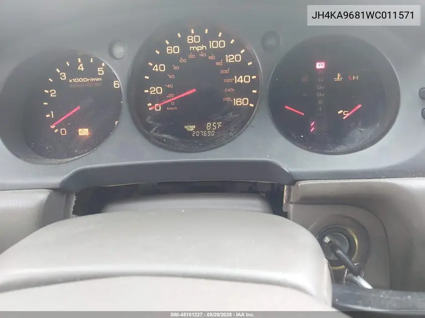 1998 Acura Rl 3.5 VIN: JH4KA9681WC011571 Lot: 45181227