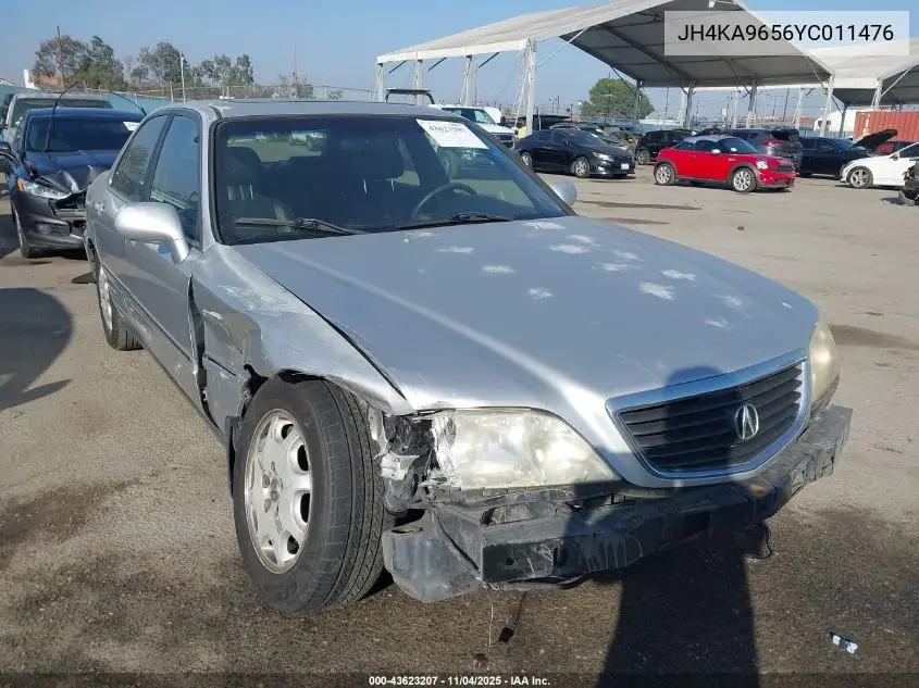 2000 Acura Rl 3.5 VIN: JH4KA9656YC011476 Lot: 43623207