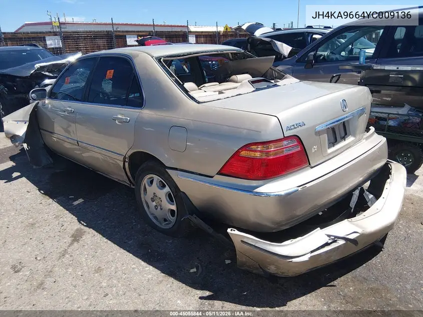 2000 Acura Rl 3.5 VIN: JH4KA9664YC009136 Lot: 45055844