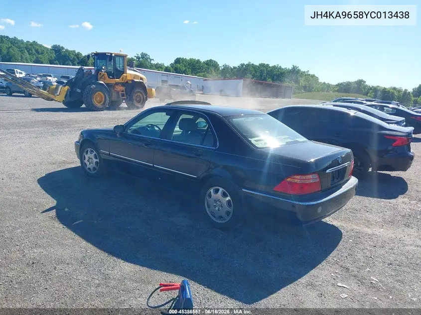 2000 Acura Rl 3.5 VIN: JH4KA9658YC013438 Lot: 45386557