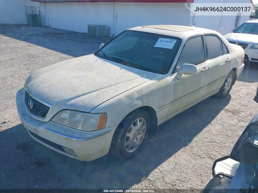 2004 Acura Rl 3.5 VIN: JH4KA96624C000137 Lot: 45133466