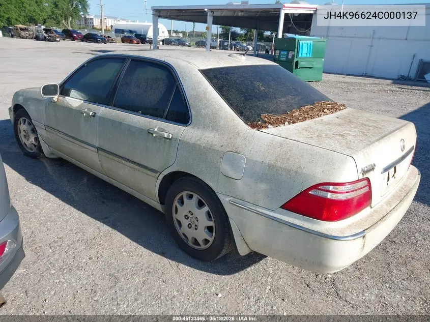 2004 Acura Rl 3.5 VIN: JH4KA96624C000137 Lot: 45133466