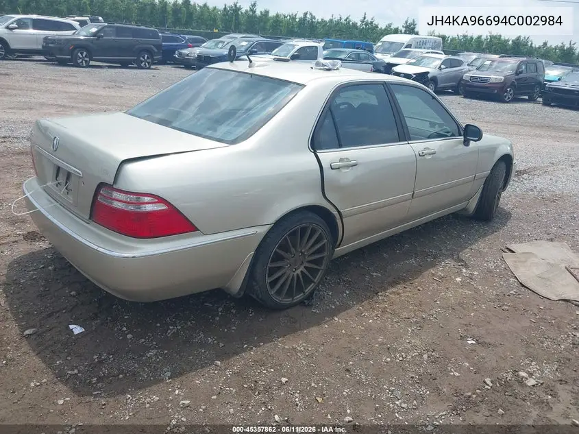 2004 Acura Rl 3.5 VIN: JH4KA96694C002984 Lot: 45357862