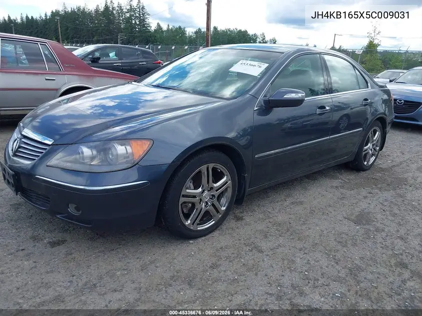 2005 Acura Rl 3.5 VIN: JH4KB165X5C009031 Lot: 45336676