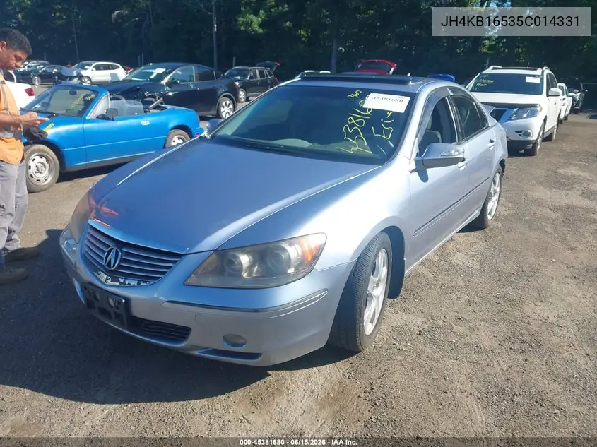 2005 Acura Rl 3.5 VIN: JH4KB16535C014331 Lot: 45381680
