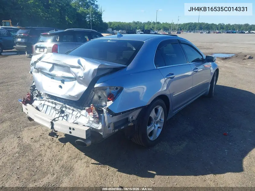 2005 Acura Rl 3.5 VIN: JH4KB16535C014331 Lot: 45381680