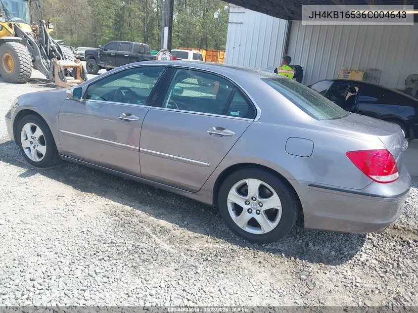 2006 Acura Rl 3.5 VIN: JH4KB16536C004643 Lot: 44693014