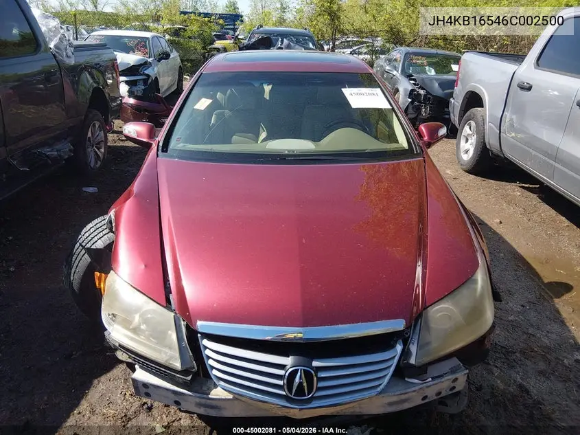 2006 Acura Rl 3.5 VIN: JH4KB16546C002500 Lot: 45002081