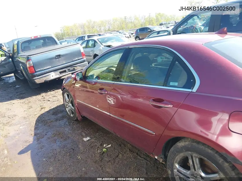 2006 Acura Rl 3.5 VIN: JH4KB16546C002500 Lot: 45002081