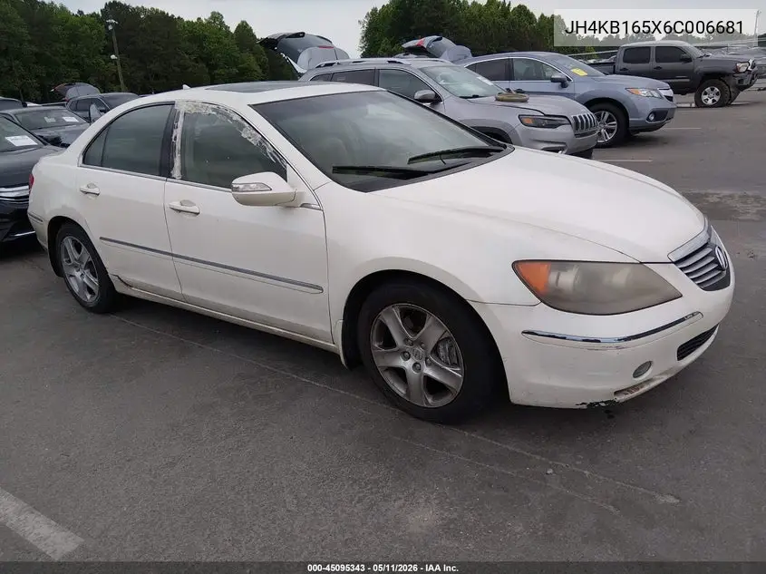 2006 Acura Rl 3.5 VIN: JH4KB165X6C006681 Lot: 45095343
