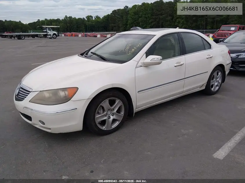 2006 Acura Rl 3.5 VIN: JH4KB165X6C006681 Lot: 45095343