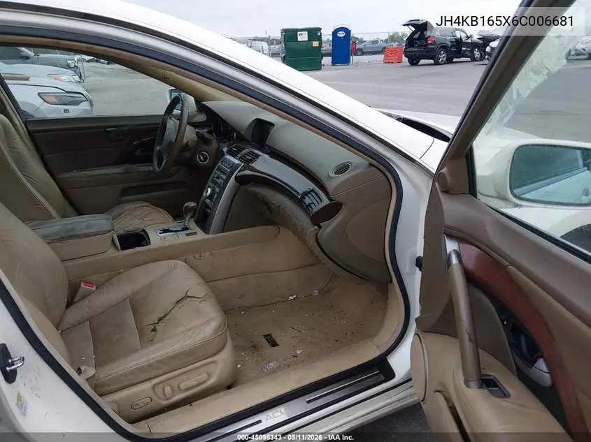2006 Acura Rl 3.5 VIN: JH4KB165X6C006681 Lot: 45095343