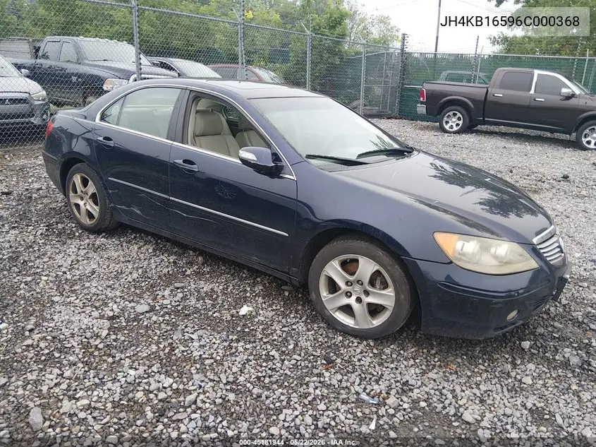 2006 Acura Rl 3.5 VIN: JH4KB16596C000368 Lot: 45181944