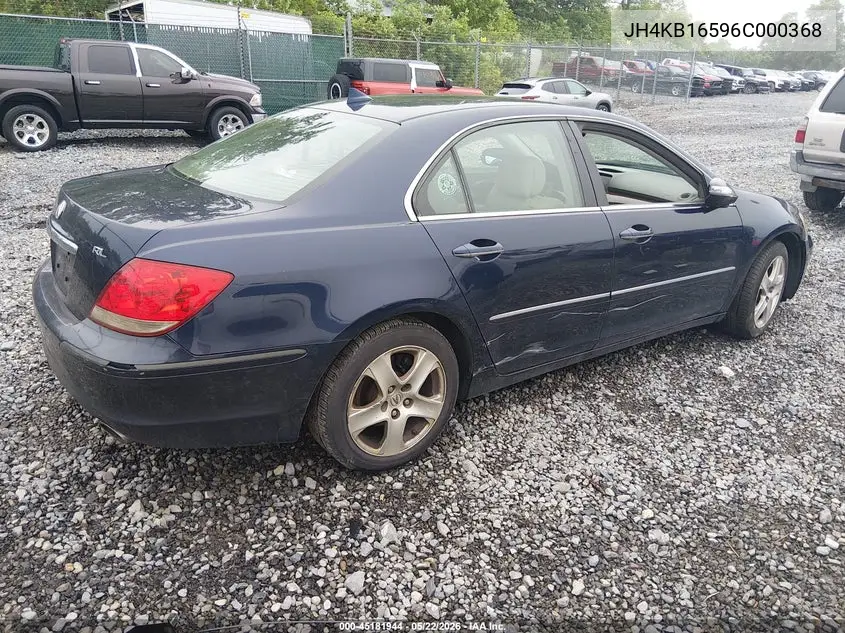 2006 Acura Rl 3.5 VIN: JH4KB16596C000368 Lot: 45181944