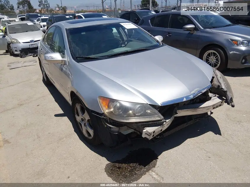 2006 Acura Rl 3.5 VIN: JH4KB16586C007554 Lot: 45294497