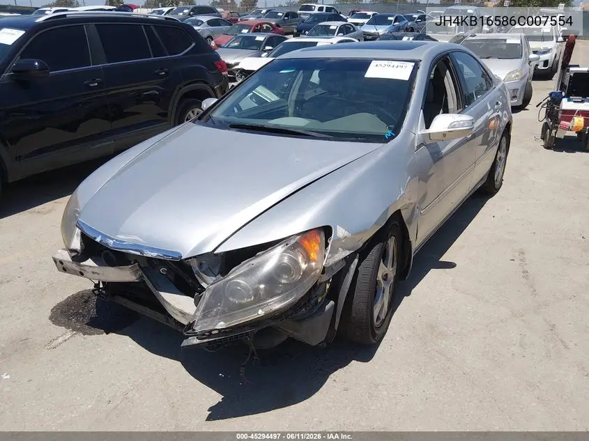 2006 Acura Rl 3.5 VIN: JH4KB16586C007554 Lot: 45294497