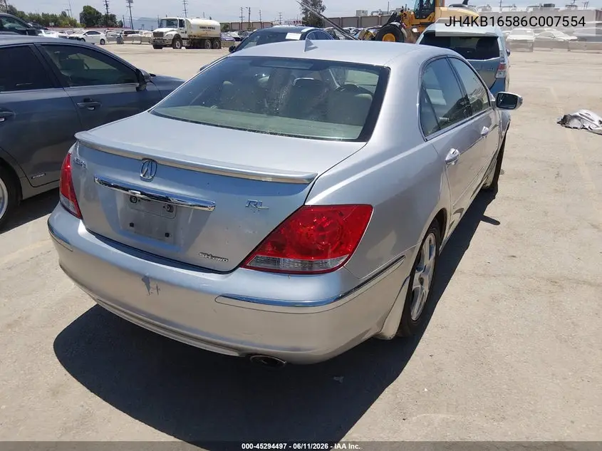 2006 Acura Rl 3.5 VIN: JH4KB16586C007554 Lot: 45294497