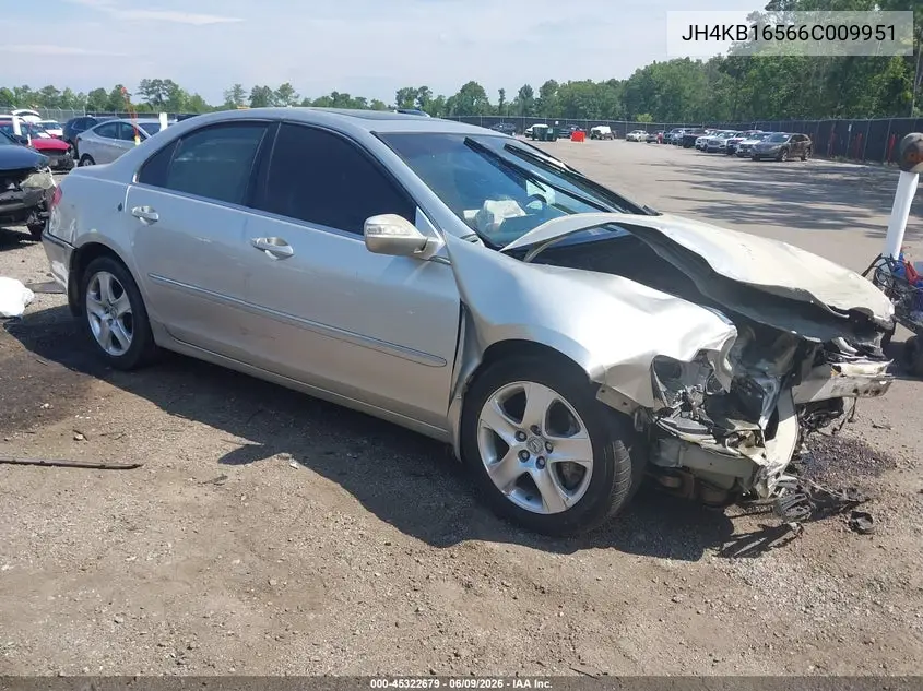 2006 Acura Rl 3.5 VIN: JH4KB16566C009951 Lot: 45322679