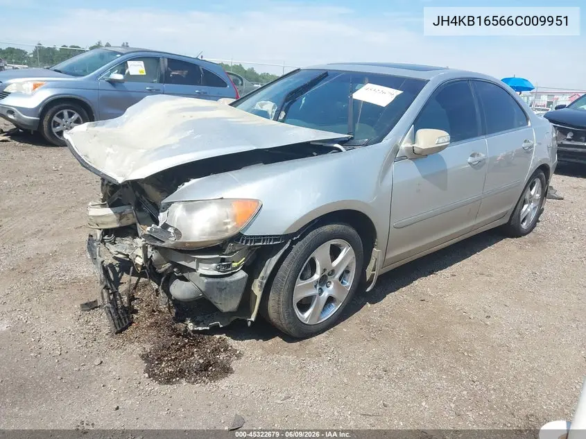 2006 Acura Rl 3.5 VIN: JH4KB16566C009951 Lot: 45322679