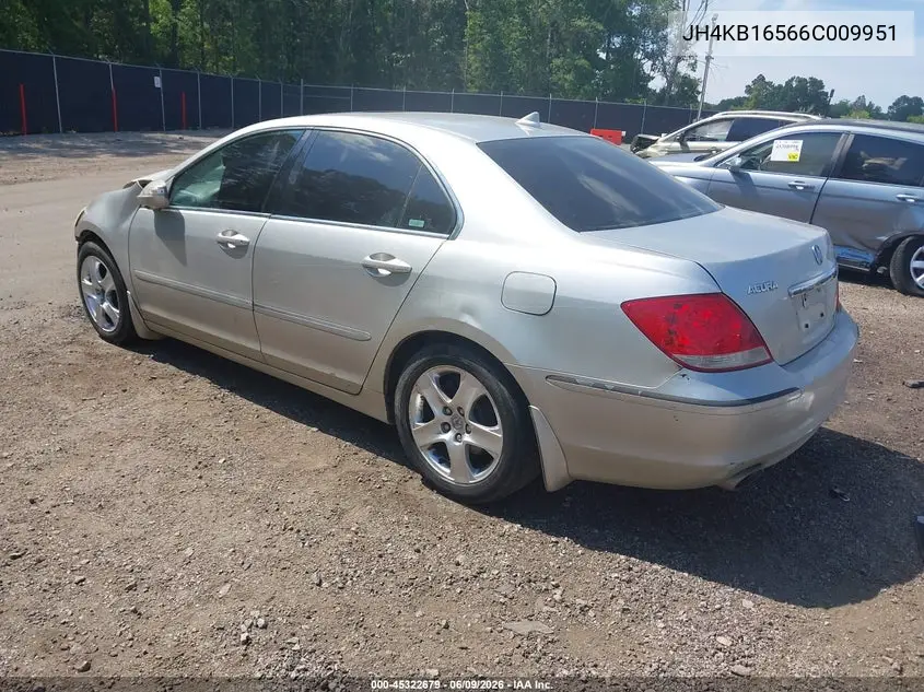2006 Acura Rl 3.5 VIN: JH4KB16566C009951 Lot: 45322679