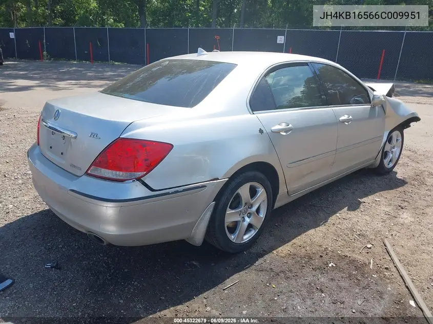 2006 Acura Rl 3.5 VIN: JH4KB16566C009951 Lot: 45322679