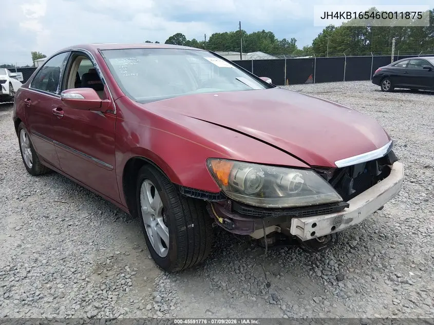 2006 Acura Rl 3.5 VIN: JH4KB16546C011875 Lot: 45591776