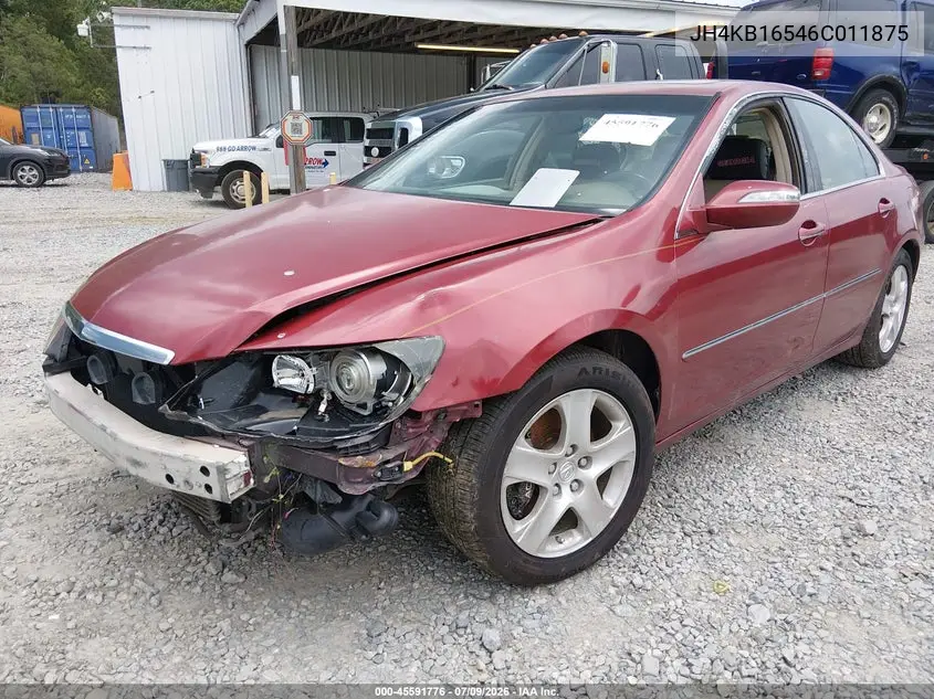 2006 Acura Rl 3.5 VIN: JH4KB16546C011875 Lot: 45591776