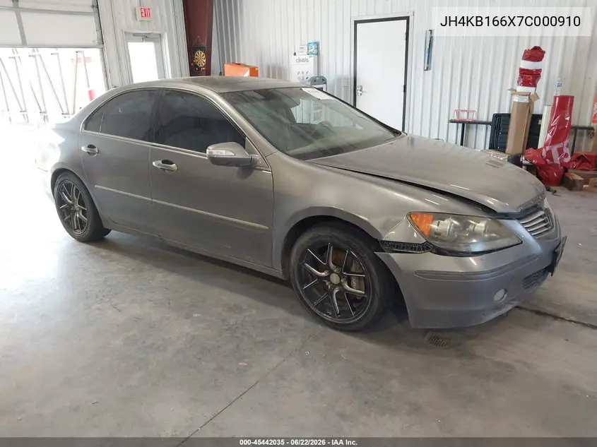 2007 Acura Rl 3.5 VIN: JH4KB166X7C000910 Lot: 45442035
