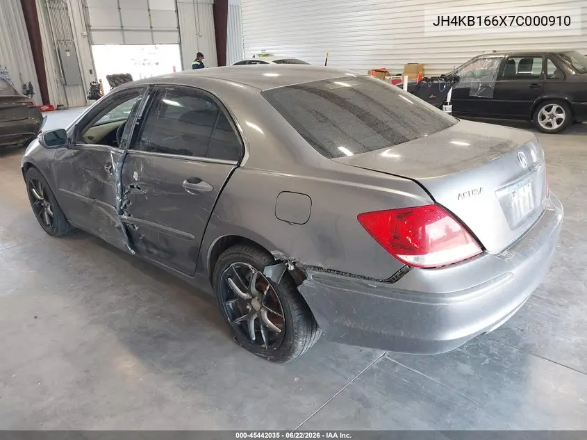 2007 Acura Rl 3.5 VIN: JH4KB166X7C000910 Lot: 45442035