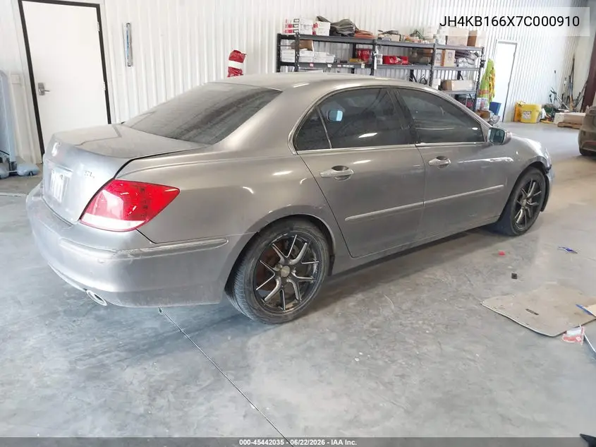 2007 Acura Rl 3.5 VIN: JH4KB166X7C000910 Lot: 45442035