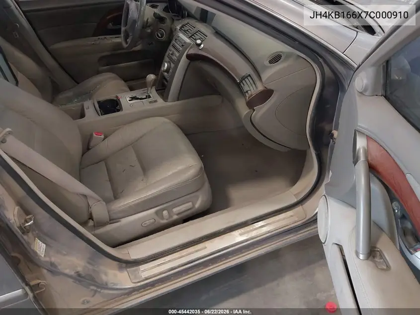 2007 Acura Rl 3.5 VIN: JH4KB166X7C000910 Lot: 45442035