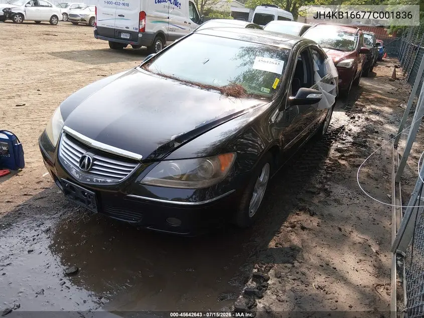 2007 Acura Rl 3.5 VIN: JH4KB16677C001836 Lot: 45642643