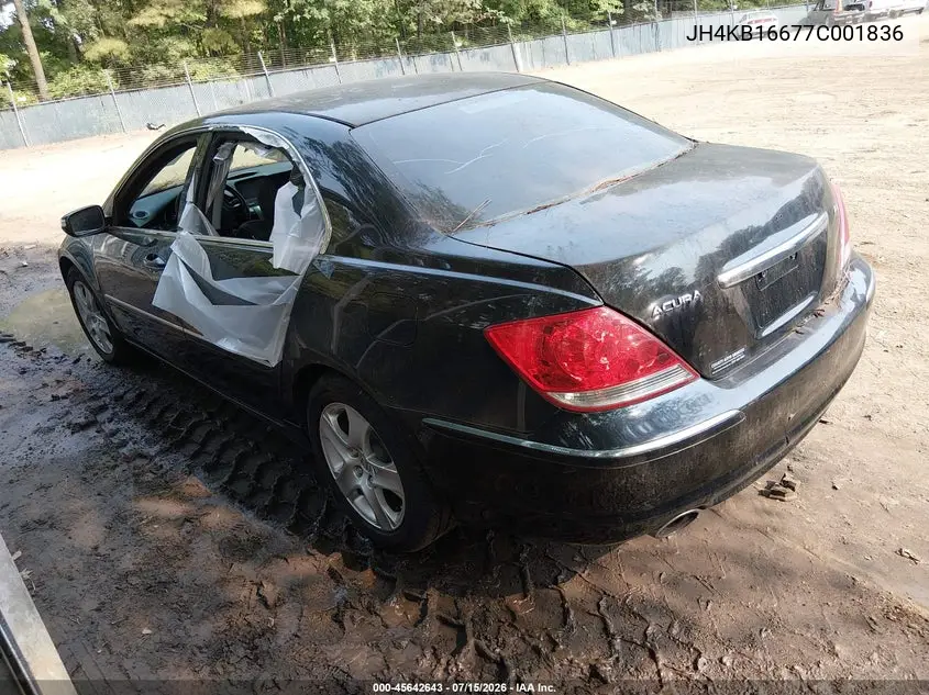 2007 Acura Rl 3.5 VIN: JH4KB16677C001836 Lot: 45642643