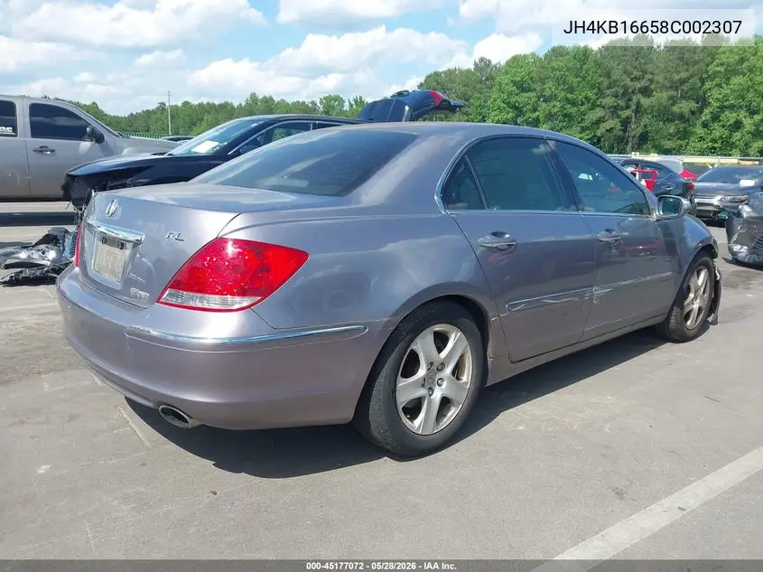 2008 Acura Rl VIN: JH4KB16658C002307 Lot: 45177072