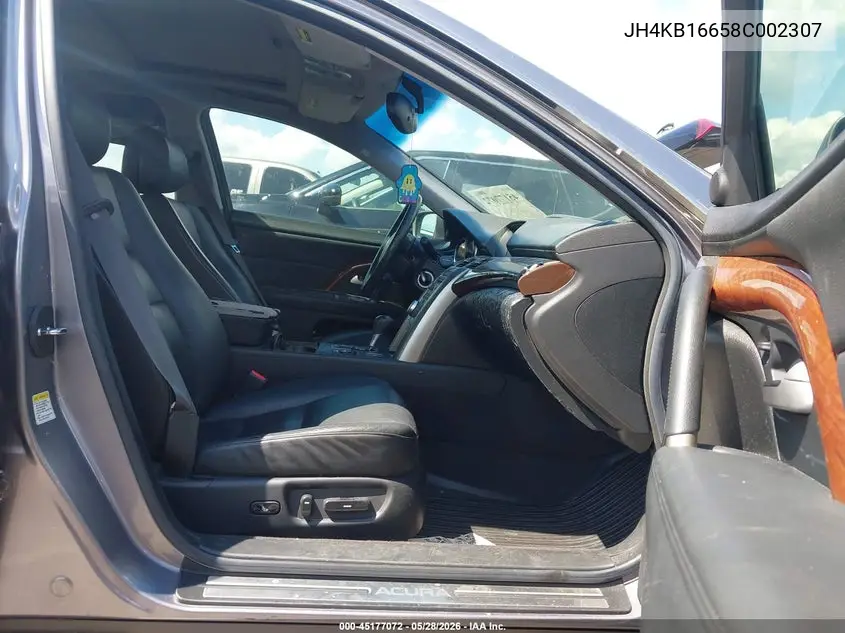 2008 Acura Rl VIN: JH4KB16658C002307 Lot: 45177072