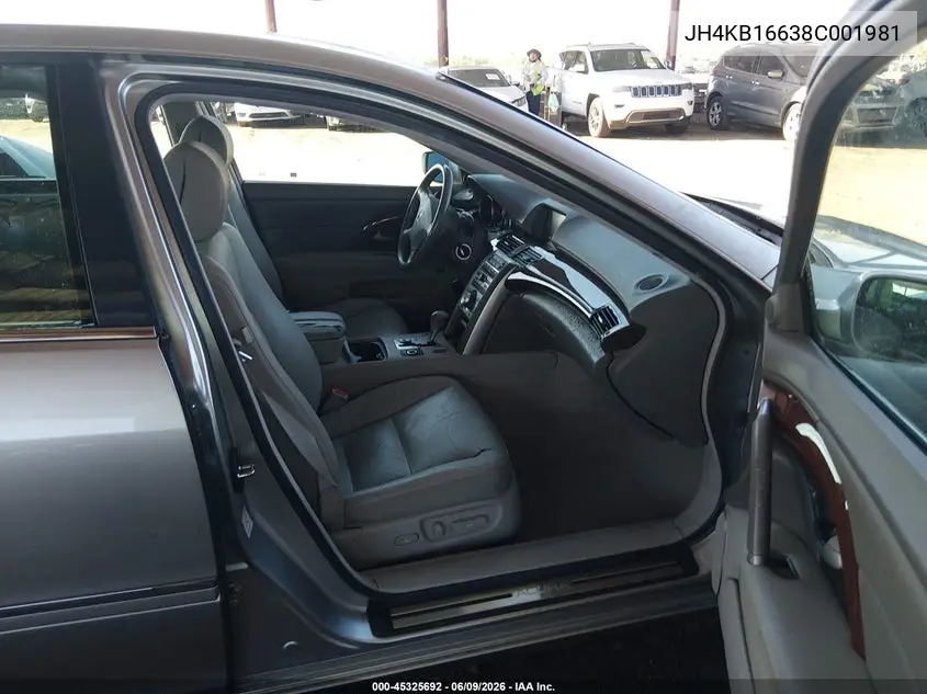 2008 Acura Rl 3.5 VIN: JH4KB16638C001981 Lot: 45325692
