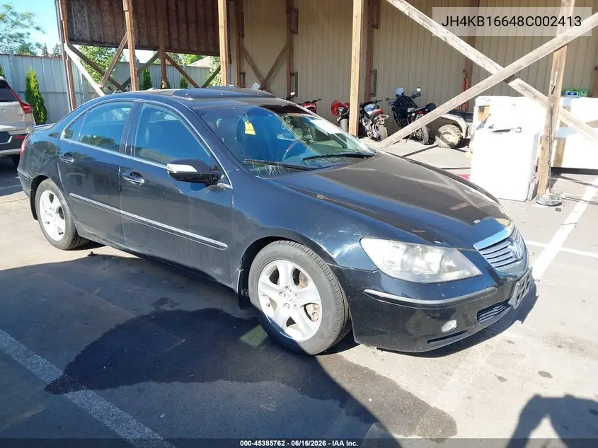 2008 Acura Rl 3.5 VIN: JH4KB16648C002413 Lot: 45385762