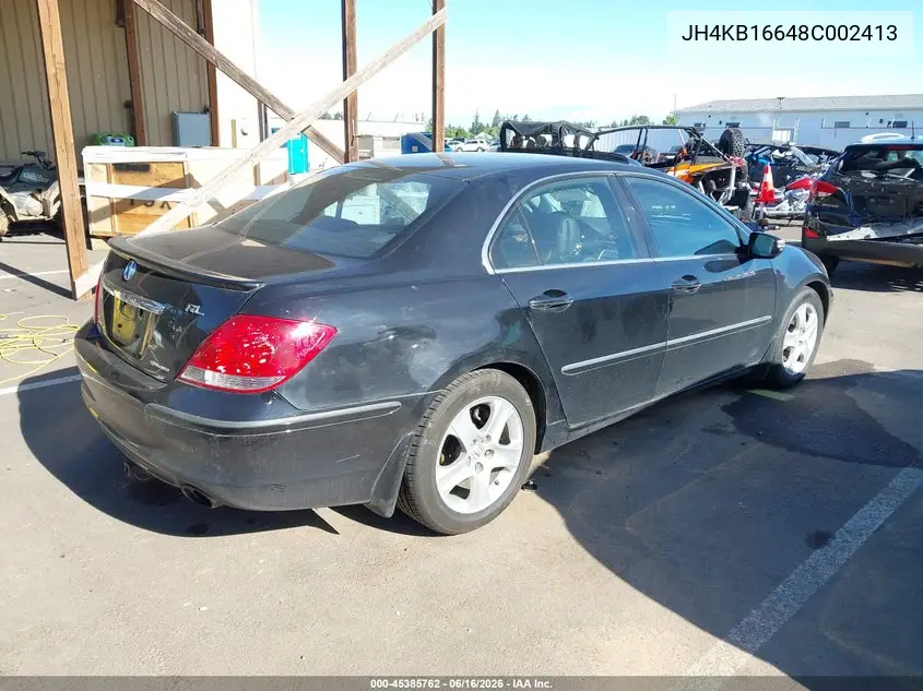 2008 Acura Rl 3.5 VIN: JH4KB16648C002413 Lot: 45385762