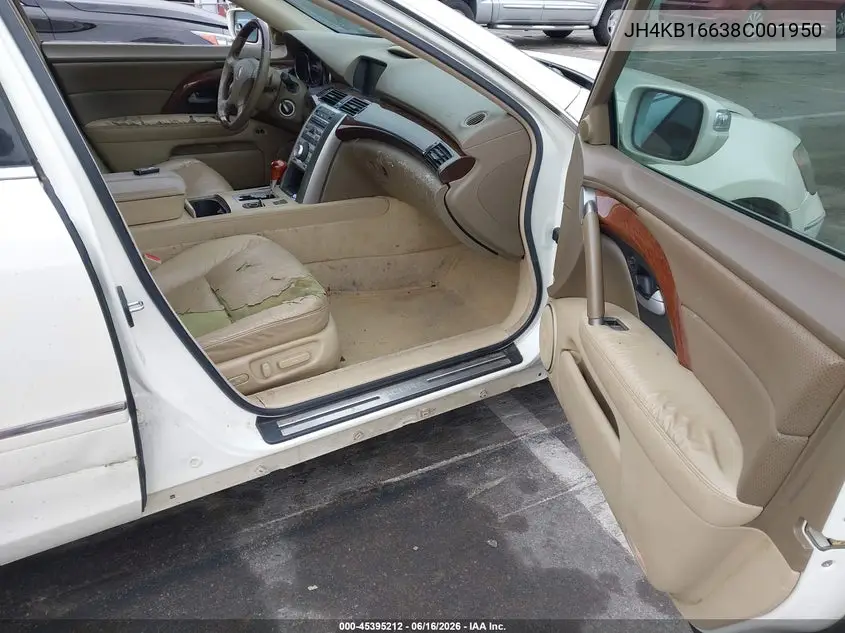 2008 Acura Rl 3.5 VIN: JH4KB16638C001950 Lot: 45395212