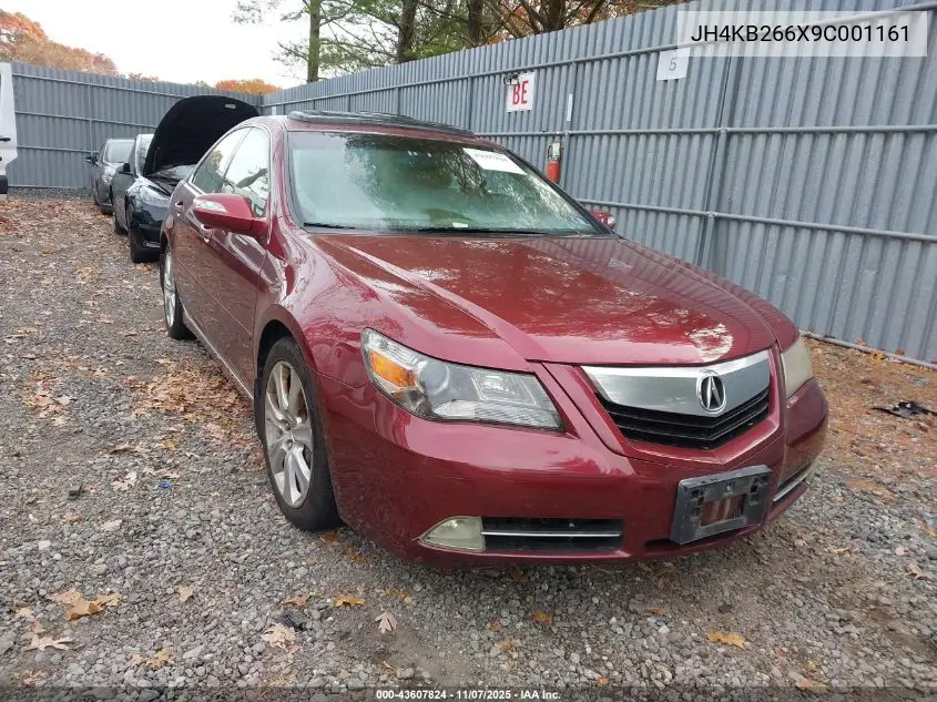 2009 Acura Rl 3.7 VIN: JH4KB266X9C001161 Lot: 43607824