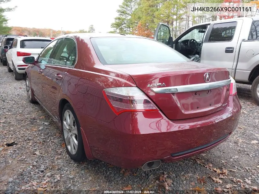 2009 Acura Rl 3.7 VIN: JH4KB266X9C001161 Lot: 43607824