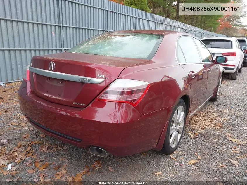 2009 Acura Rl 3.7 VIN: JH4KB266X9C001161 Lot: 43607824