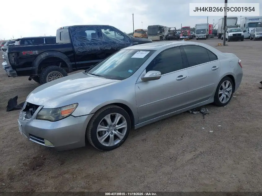 2009 Acura Rl 3.7 VIN: JH4KB26619C001954 Lot: 43720515