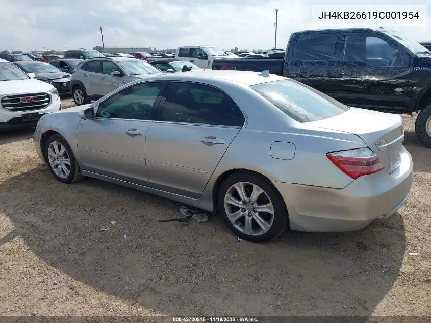 2009 Acura Rl 3.7 VIN: JH4KB26619C001954 Lot: 43720515