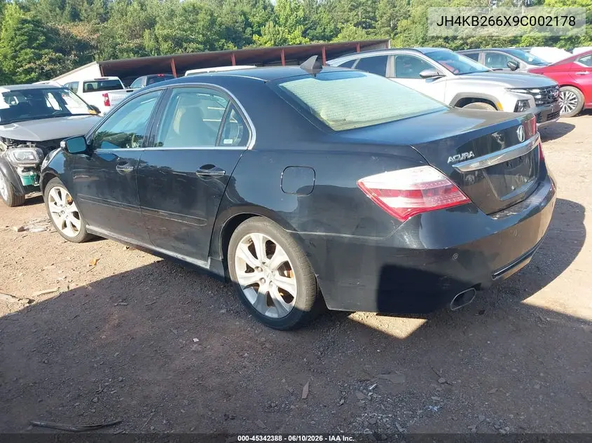2009 Acura Rl 3.7 VIN: JH4KB266X9C002178 Lot: 45342388