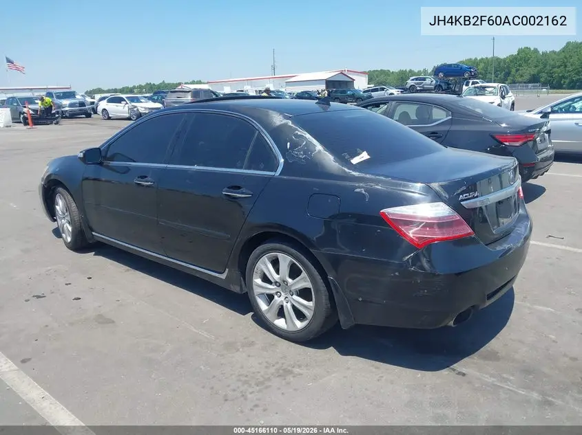 2010 Acura Rl 3.7 VIN: JH4KB2F60AC002162 Lot: 45166110