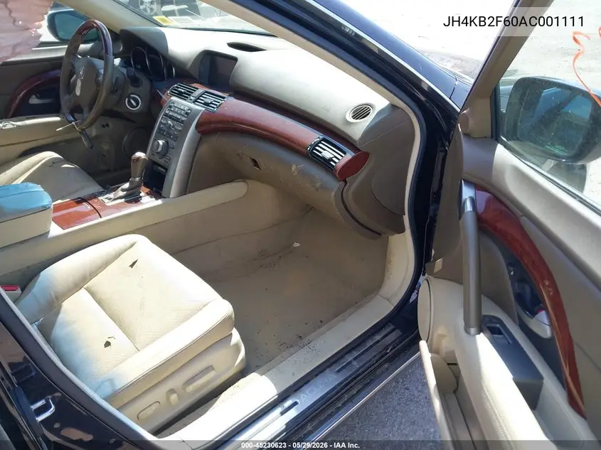 2010 Acura Rl 3.7 VIN: JH4KB2F60AC001111 Lot: 45230623
